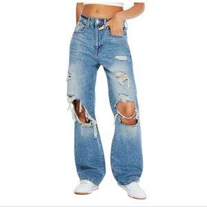 Aeropostale Low Rise Skater Non Stretch Denim Distressed Jean Size 4R